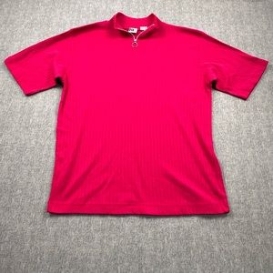 B.E. Womens Short Sleeve Sweater Zip Closure Size M Hot Pink‎